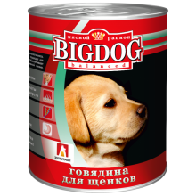 "BIG DOG" Говядина для щенков 850 гр ж/б